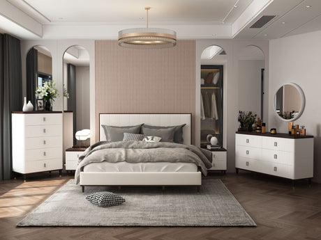 Carena - 5 Piece Bedroom Set (Eastern King Bed, Dresser, Chest, Mirror, Nightstand) HouseOfZazla