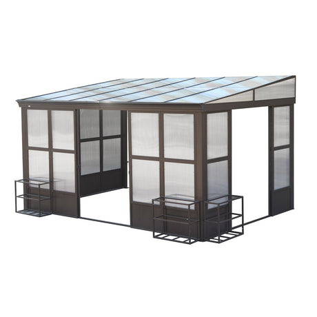 10x14FT All Season Sunroom with Detachable Windows and Sliding Doors HouseOfZazla