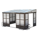 10x12FT All Season Aluminum Sunroom with Detachable Windows