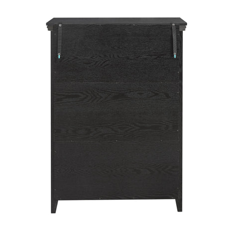 Modern 5-Drawer Black Dresser for Living Room Storage HouseOfZazla