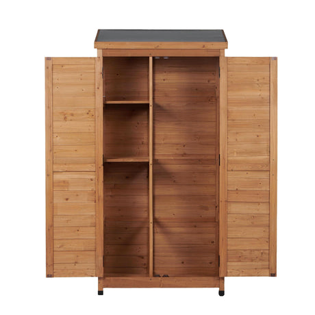 Outdoor Storage Shed With Vertical Tool Cabinet For Backyard HouseOfZazla