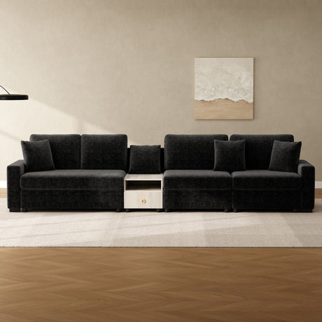 Modular Sofa Couch With Storage Armrest And Center Console HouseOfZazla