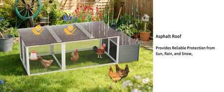 Large Chicken Coop with 20.93 Sq Ft Run HouseOfZazla