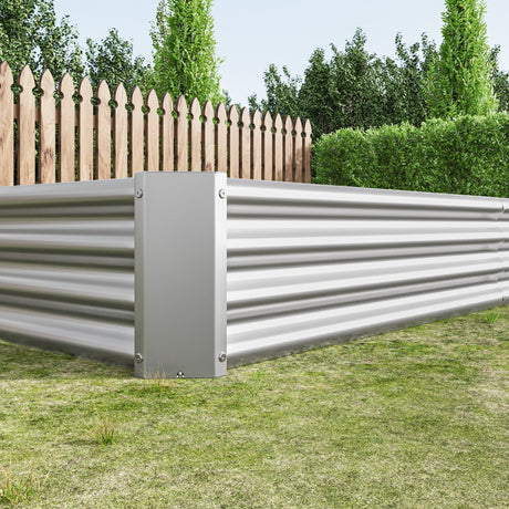Raised Garden Bed Kit - Metal 7.6x3.7x0.98 ft HouseOfZazla