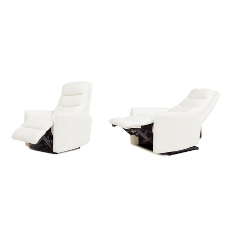 Bloomy - High Back Power Recliner Motion Chair - Chiffon White HouseOfZazla