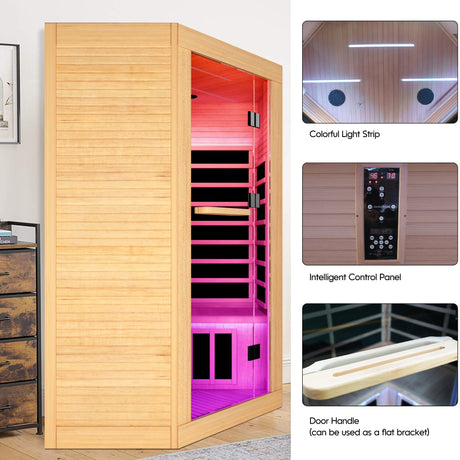 Canadian hemlock pentagonal double sauna HouseOfZazla