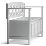Amherst Solid Wood Entryway Storage Bench in White