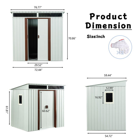 Outdoor Metal Storage Shed With Window HouseOfZazla