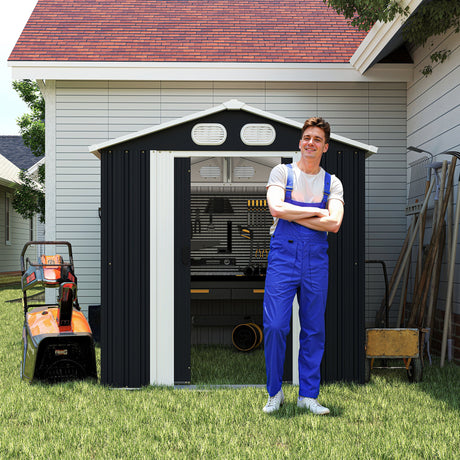 Campcraft 8x6 FT Outdoor Metal Storage Shed HouseOfZazla