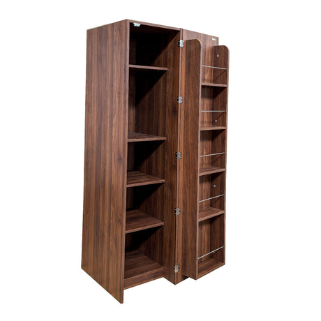 Freestanding Buffet Cupboards Sideboard With Doors & Shelves, Kitchen Pantry Storage Cabinet - Walnut HouseOfZazla