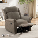 360 Degrees Swivel Manual Rocking Recliner with Adjustable Backrest
