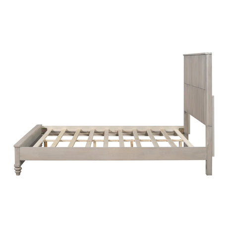 Solid Wood Queen Platform Bed Frame with Tall Headboard HouseOfZazla