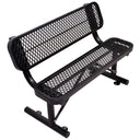 6' Outdoor Steel Bench With Backrest HouseOfZazla