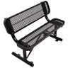 6' Outdoor Steel Bench With Backrest HouseOfZazla