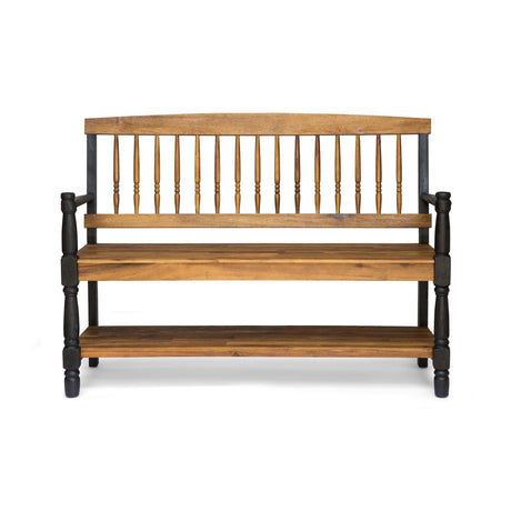 Slatted Bench With Built In Shelf HouseOfZazla