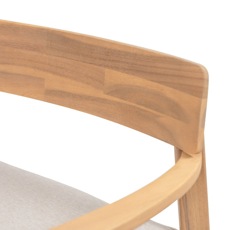 Mallorca Acacia Wood Club Chair With Seat Cushion HouseOfZazla
