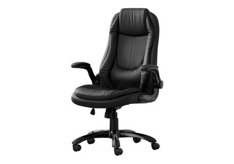 Office Chair, Adjustable Height, Swivel, Ergonomic, Armrests, Contemporary & Modern - Black HouseOfZazla