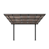 10x10FT PC Roof Carport with Galvanized Steel Frame and Sloped Roof