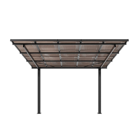 10x10FT PC Roof Carport with Galvanized Steel Frame and Sloped Roof HouseOfZazla