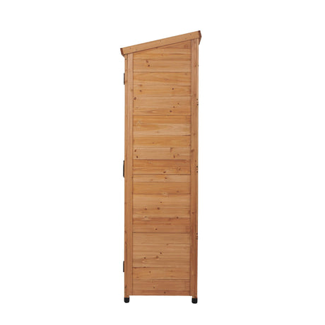Outdoor Storage Shed With Vertical Tool Cabinet For Backyard HouseOfZazla