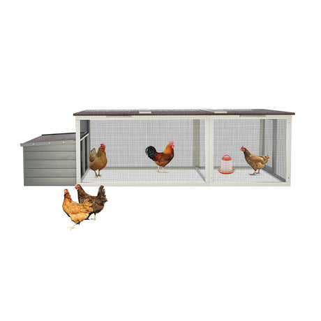 20.93ft² Large Wooden Chicken Coop Outdoor Hen House HouseOfZazla