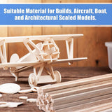 Balsa Wood Sticks 1/8 X 1/8 X 12 Inch Hardwood Square Dowels Unfinished Wooden Strips (60 Pieces) WoodArtSupply