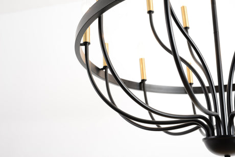 15-Light Industrial Iron Candle Chandelier Modern Farmhouse Pendant Light HouseOfZazla