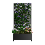 Metal Planter Box with Trellis, 73'x35'x16 Raised Garden Bed