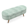 Modern Ottoman Oval Storage Bench With Rubber Wood Legs HouseOfZazla
