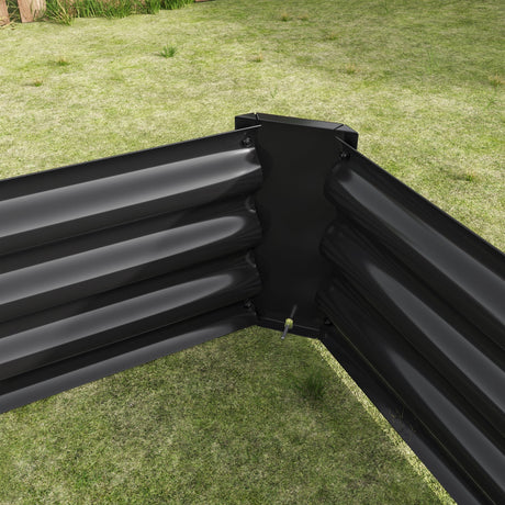 Raised Garden Bed Outdoor 6×3×1 ft Metal Raised Rectangle Planter Bed HouseOfZazla