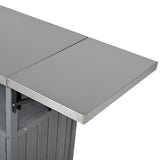 Foldable Outdoor Kitchen Island Patio Mobile Kitchen Cart