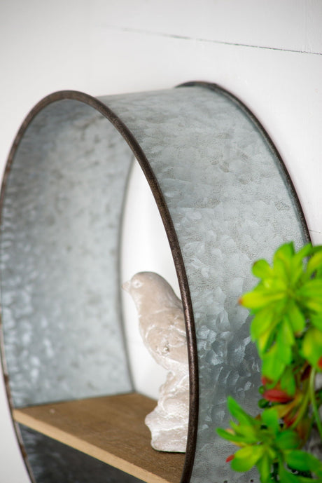 Farmhouse Round Metal Wall Planter (Set of 5) - Gray HouseOfZazla