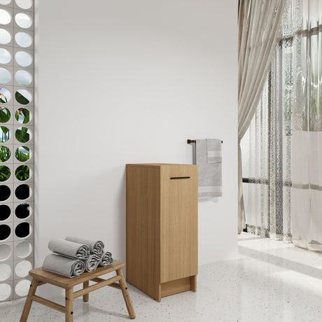 Slim Freestanding Bathroom Storage Cabinet - Light Oak HouseOfZazla