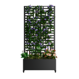 Metal Planter Box with Trellis, 73"x35"x16" Raised Garden Bed