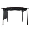 Outdoor Patio Pergola Gazebo - Steel Frame Sun Shelter With Retractable Canopy HouseOfZazla