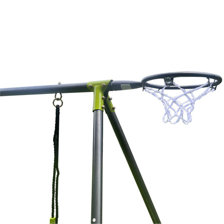 Interesting Six Function Swingset With Net Swing Metal Plastic Safe Swing Set 440Lbs For Outdoor Playground For Age 3+ With 31.5" Net Swing - / HouseOfZazla