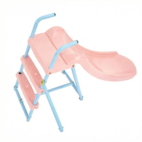Xns107 - 2 Swing Set With Slide For Outdoor - Blue / Pink HouseOfZazla