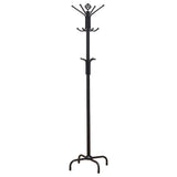 Coat Rack With 3 Tier Hooks For Entryway - Black