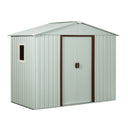 88.98" Outdoor Metal Storage Shed With Window HouseOfZazla