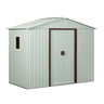 88.98" Outdoor Metal Storage Shed With Window HouseOfZazla