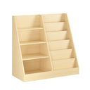 Bookshelf And Toy Storage Organizer, 4 Tier Bookcase With Display Stand For Playroom HouseOfZazla