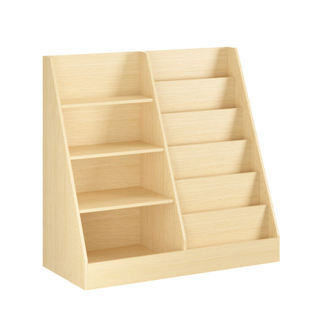 Bookshelf And Toy Storage Organizer, 4 Tier Bookcase With Display Stand For Playroom HouseOfZazla