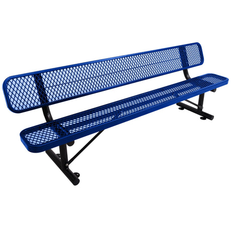 6' Outdoor Steel Bench With Backrest HouseOfZazla