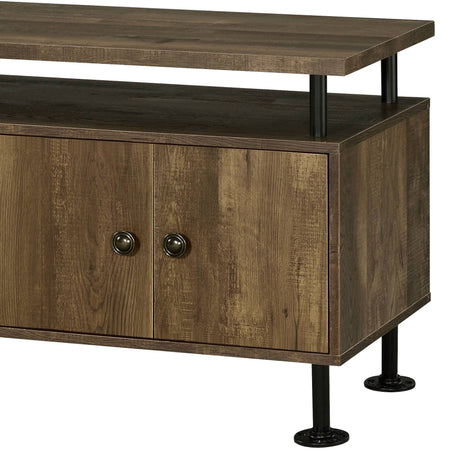 Ensata II - TV Stand - Rustic Oak / Black HouseOfZazla