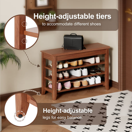 Multi Functional Double Layer Shoe Stool HouseOfZazla