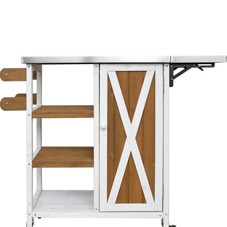 Foldable Outdoor Kitchen Island Patio Prep Station HouseOfZazla
