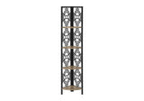 4 Tier Corner Bookshelf Bookcase for Office, Transitional Style
