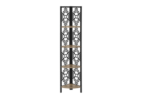 4 Tier Corner Bookshelf Bookcase for Office, Transitional Style HouseOfZazla