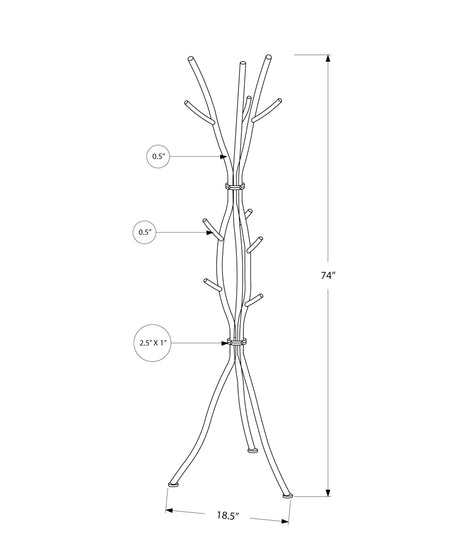 Freestanding Coat Rack Hall Tree with 11 Hooks HouseOfZazla