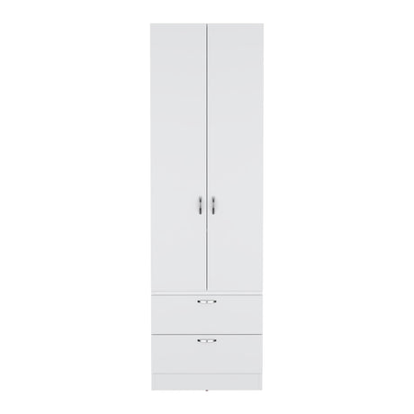 Armoire Organiser, Two Shelves, Rod, Double Door Cabinet Armoire HouseOfZazla